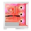 PC-kotelo MODECOM Volcano SPACE APEX ARGB MIDI Tower valkoinen – teräs, sivulasiseinä, ARGB-tuuletin, USB-C