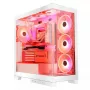 PC-kotelo MODECOM Volcano SPACE APEX ARGB MIDI Tower valkoinen – teräs, sivulasiseinä, ARGB-tuuletin, USB-C