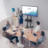 Techly ICA-TR216T liikuteltava TV-teline pyörillä 37–70 tuuman (enintään 177,8 cm) näytöille, enintään 50 kg, 2 hyllyä, musta