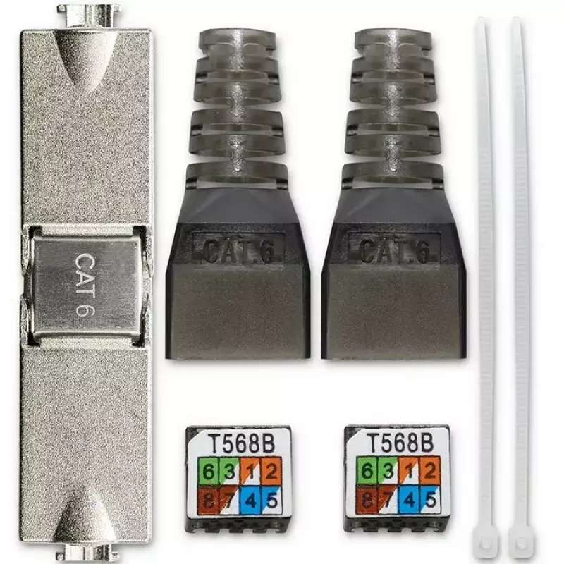 Työkaluton RJ45-liitin QOLTEC 54540 CAT6 STP suojatuille Ethernet-kaapeleille