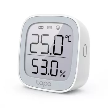 TP-Link Tapo älykäs lämpötila- ja kosteusmonitori, sisäkäyttöön, lämpötila- ja kosteusanturi, vapaasti seisova, langaton, -20 - 60 °C, 0 - 99%