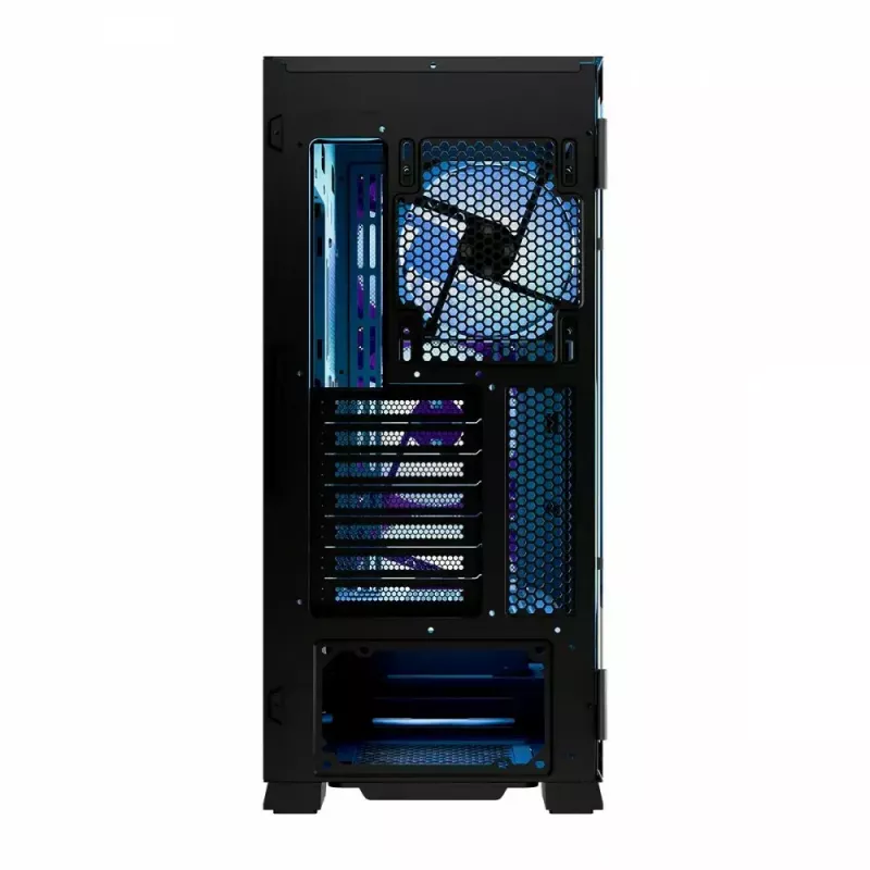PC-kotelo MODECOM Horizon ARGB FLOW MIDI musta — E-ATX-tuki, karkaistu lasi, ARGB, USB-C, max. GPU 400 mm