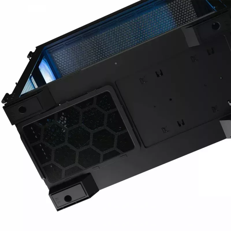 PC-kotelo MODECOM Horizon ARGB FLOW MIDI musta — E-ATX-tuki, karkaistu lasi, ARGB, USB-C, max. GPU 400 mm