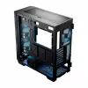 PC-kotelo MODECOM Horizon ARGB FLOW MIDI musta — E-ATX-tuki, karkaistu lasi, ARGB, USB-C, max. GPU 400 mm