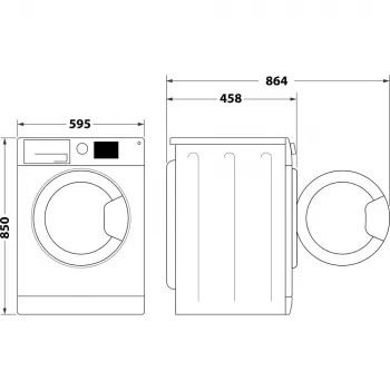 Whirlpool WRBSS 6249 S EU pesukone edestä täytettävä 6 kg 1151 kierr./min valkoinen