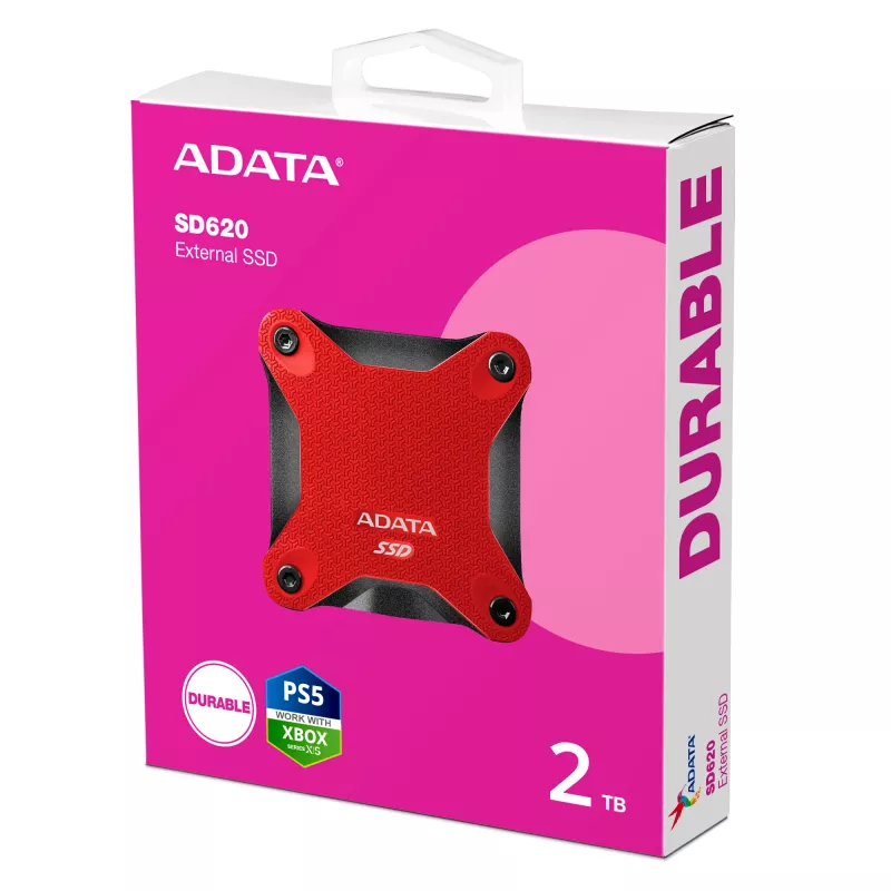 ADATA SD620 2 TB Micro-USB B 3.2 Gen 2 (3.1 Gen 2) musta, punainen