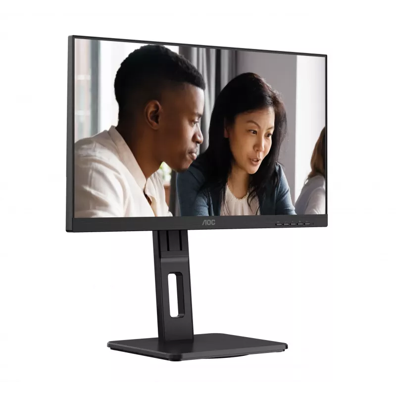 AOC 22E2UMF 21,5 tuuman (54,6 cm) VA-näyttö, 1920 x 1080 Full HD, 75 Hz, 4 ms, HDMI, DisplayPort, VGA, USB-keskitin, kaiuttimet, pivot, korkeussäädettävä, musta