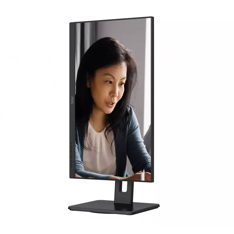AOC 22E2UMF 21,5 tuuman (54,6 cm) VA-näyttö, 1920 x 1080 Full HD, 75 Hz, 4 ms, HDMI, DisplayPort, VGA, USB-keskitin, kaiuttimet, pivot, korkeussäädettävä, musta