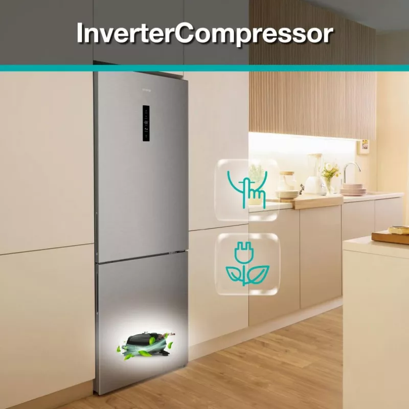 Gorenje NRK720CAXL4 vapaasti seisova 495 L ruostumaton teräs