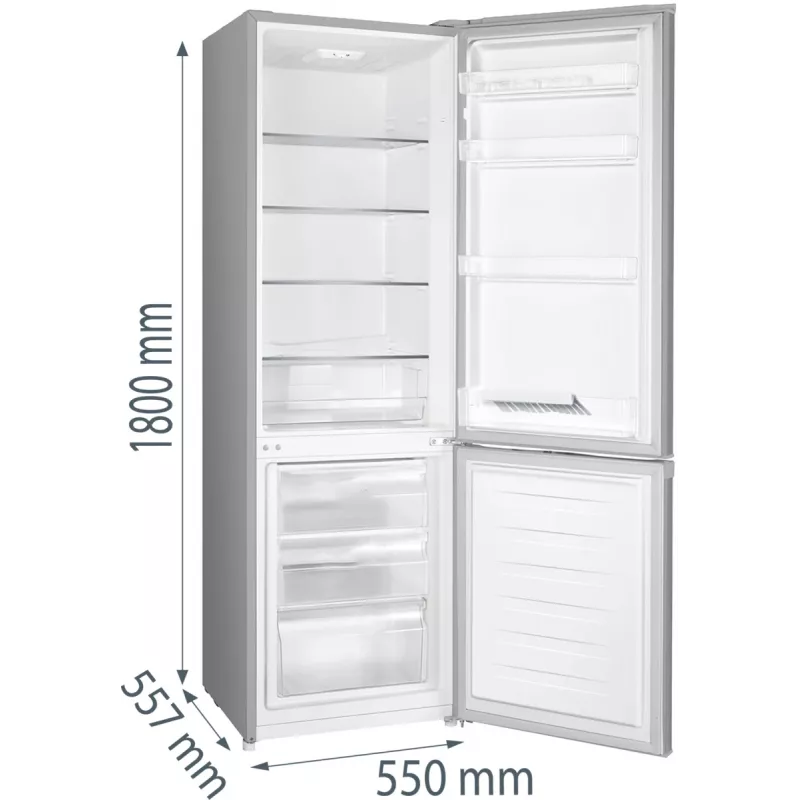 Gorenje HZS28862 RK4182PS4 RL_PRIL, 269 L, N-ST, 39 dB, 3.2 kg/24h, E, harmaa