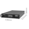 Rack-UPS QOLTEC 52286 2 kVA (2000 W) tehokerroin 1,0, rack-asennettava