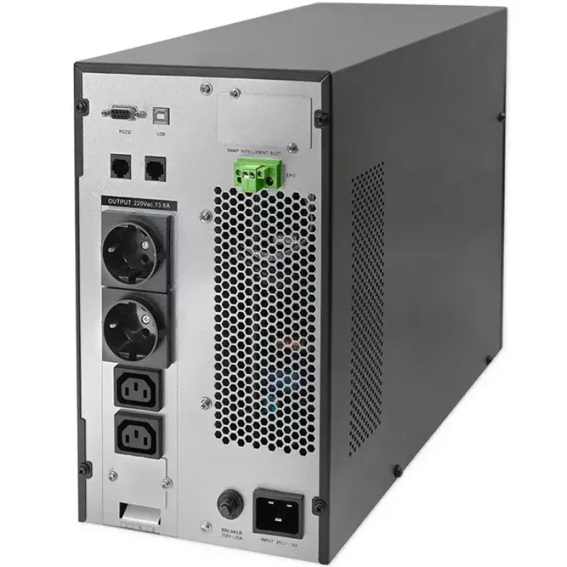 Keskeytymätön virtalähde QOLTEC 52282 3kVA Line-Interactive LCD-näytöllä