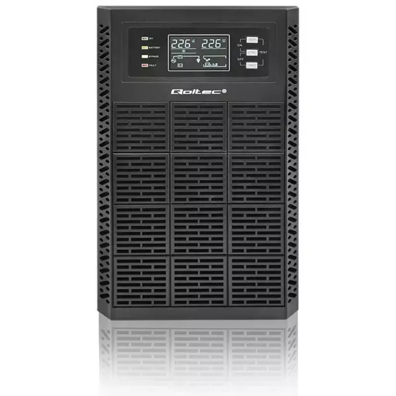 Keskeytymätön virtalähde QOLTEC 52282 3kVA Line-Interactive LCD-näytöllä