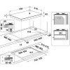 Whirlpool AKWL 728/NB musta kalusteisiin asennettava 75 cm kaasu 5 aluetta
