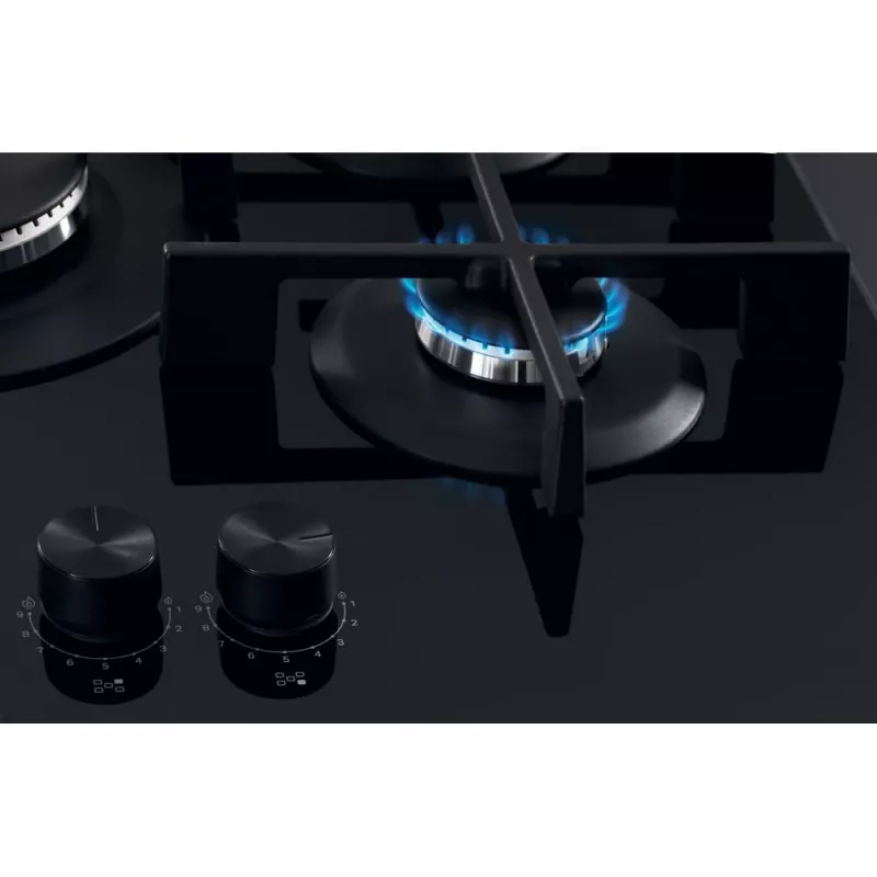 Whirlpool AKWL 728/NB musta kalusteisiin asennettava 75 cm kaasu 5 aluetta