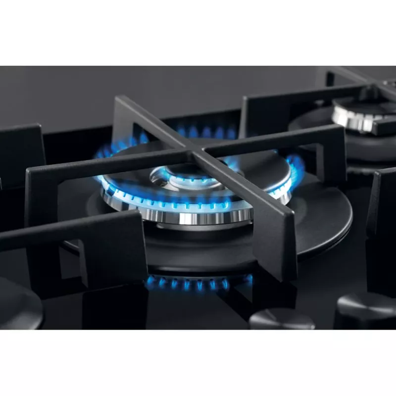 Whirlpool AKWL 728/NB musta kalusteisiin asennettava 75 cm kaasu 5 aluetta