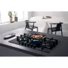 Whirlpool AKWL 728/NB musta kalusteisiin asennettava 75 cm kaasu 5 aluetta
