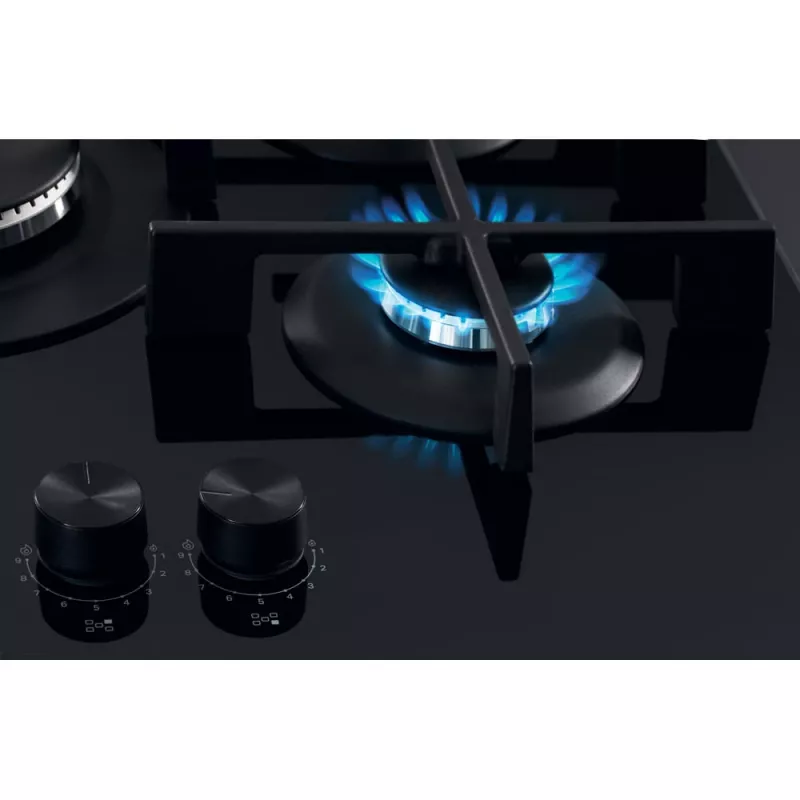 Whirlpool AKWL 728/NB musta kalusteisiin asennettava 75 cm kaasu 5 aluetta