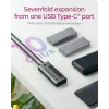 ICY BOX IB-HUB1457-C31 USB 3.2 Gen 1 (3.1 Gen 1) Type-C 10000 Mbit/s sininen, harmaa