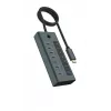 ICY BOX IB-HUB1457-C31 USB 3.2 Gen 1 (3.1 Gen 1) Type-C 10000 Mbit/s sininen, harmaa