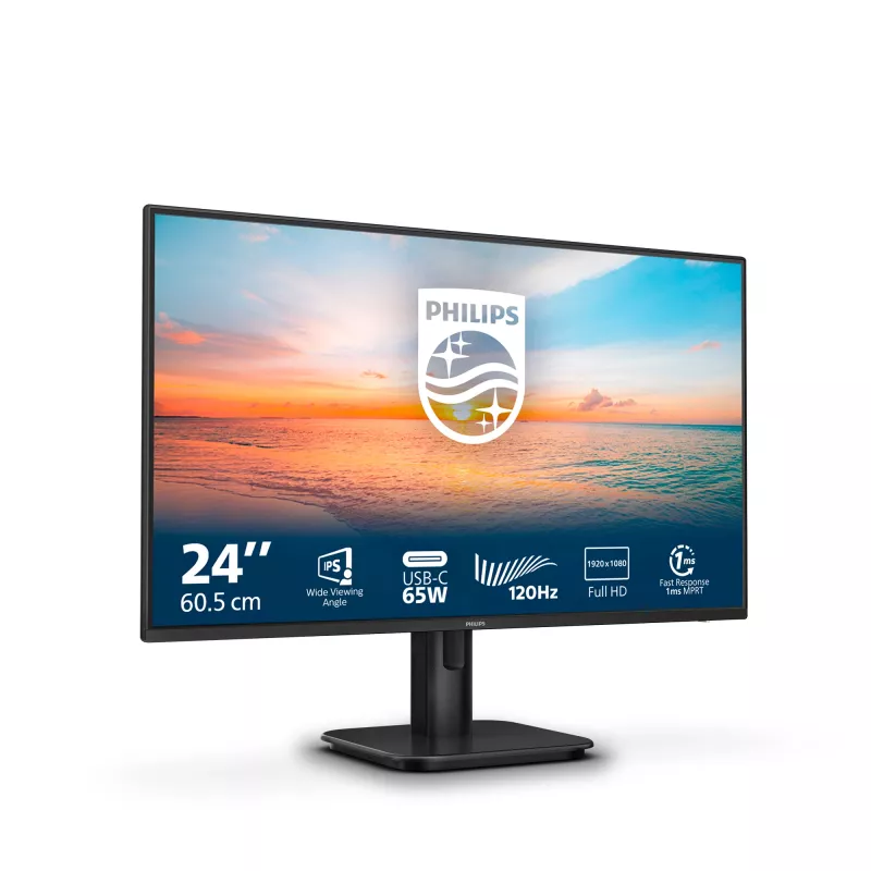 Philips 1000 series 24E1N1300A/00 tietokonemonitori 60,5 cm (23,8 inch) 1920 x 1080 pikseliä Full HD LCD musta