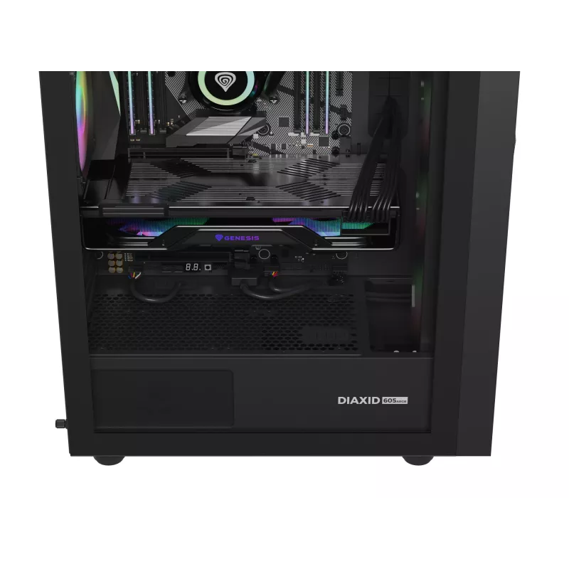 GENESIS Diaxid 605 ARGB Midi Tower musta