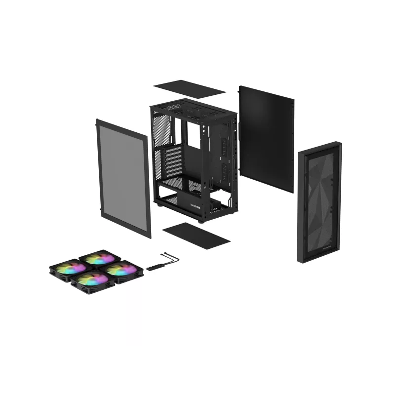 GENESIS Diaxid 605 ARGB Midi Tower musta