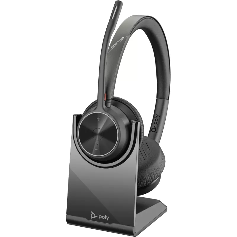 HP Poly Voyager 4320 USB-C -kuulokemikrofoni + BT700-sovitin + lataustelakka