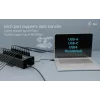 i-tec USB-C/USB-A metallinen lataus- ja datakeskitin, 15W liitäntää kohti, 20x USB-C