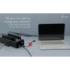 i-tec USB-C/USB-A metallinen lataus- ja datakeskitin, 15W liitäntää kohti, 20x USB-C