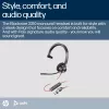 HP Poly Blackwire 3310 yksikanavainen Microsoft Teams -sertifioitu USB-C-kuulokemikrofoni + USB-C/A-sovitin