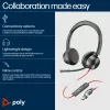 HP Poly Blackwire 8225 stereofoninen USB-C-kuulokemikrofoni + USB-C/A-sovitin