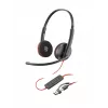HP Poly Blackwire 3225 stereofoninen USB-C-kuulokemikrofoni + 3,5 mm liitin + USB-C/A-sovitin