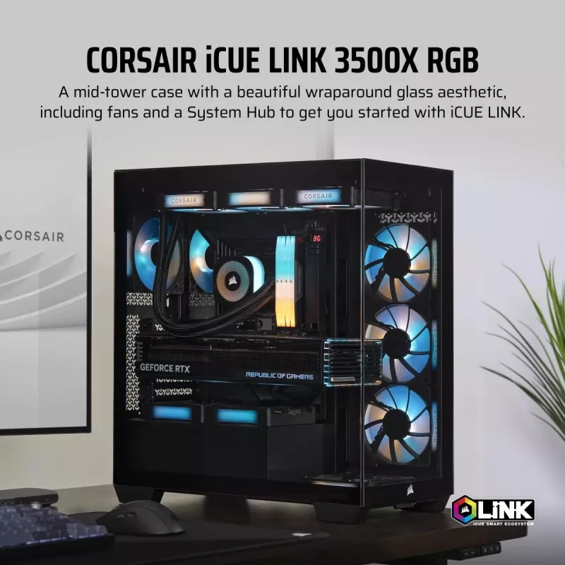 CORSAIR PC-kotelo - iCUE LINK 3500X RGB Mid-Tower
