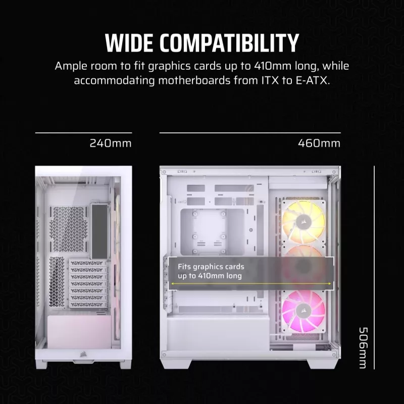 CORSAIR PC-kotelo - iCUE Link 3500x RGB Mid-Tower - valkoinen