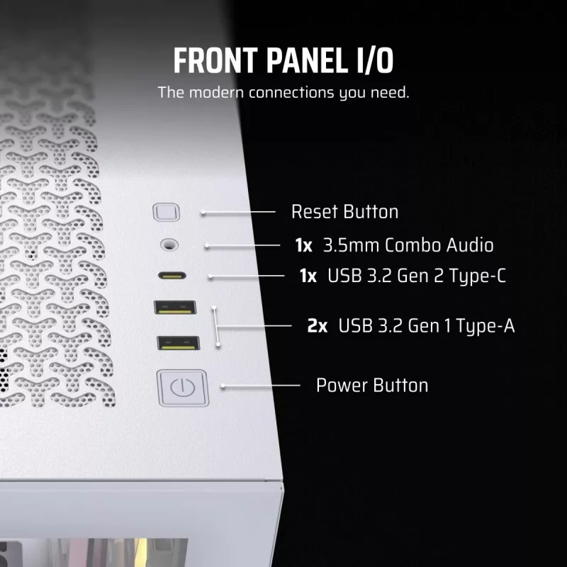 CORSAIR PC-kotelo - iCUE Link 3500x RGB Mid-Tower - valkoinen