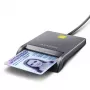 Axagon CRE-SM3T USB-A äly-/ID-kortinlukija, litteä, USB 2.0, 1,3 m, musta, 56 g