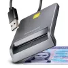 Axagon CRE-SM3T USB-A äly-/ID-kortinlukija, litteä, USB 2.0, 1,3 m, musta, 56 g