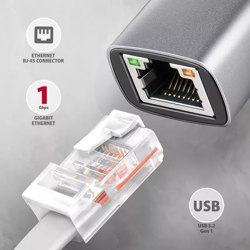 Axagon ADE-TXPD USB-C Gigabit Ethernet -sovitin PD 100W