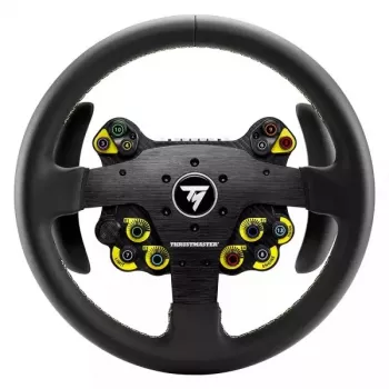 Thrustmaster Evo Racing 32R Leather musta, keltainen ratti PC, PlayStation 4, PlayStation 5, Xbox, Xbox One