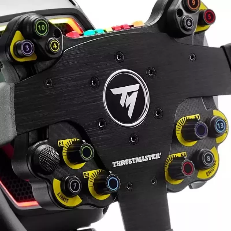 Thrustmaster Evo Racing 32R Leather musta, keltainen ratti PC, PlayStation 4, PlayStation 5, Xbox, Xbox One