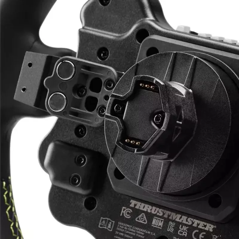 Thrustmaster Evo Racing 32R Leather musta, keltainen ratti PC, PlayStation 4, PlayStation 5, Xbox, Xbox One