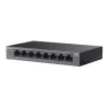 TP-Link LiteWave 8-porttinen Gigabit-työpöytäkytkin, jossa 8-porttinen PoE+