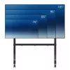 Neomounts MOVE Go XL FL50-575BL1 TV-teline 65-110 tuumaa, enint. 125 kg, korkeus säädettävissä 129-139 cm, VESA 100x100-1100x600, lukittava, TÜV-sertifioitu, musta