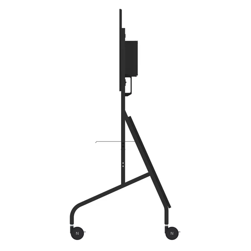 Neomounts MOVE Go XL FL50-575BL1 TV-teline 65-110 tuumaa, enint. 125 kg, korkeus säädettävissä 129-139 cm, VESA 100x100-1100x600, lukittava, TÜV-sertifioitu, musta