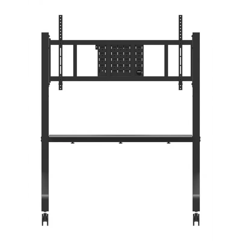 Neomounts MOVE Go XL FL50-575BL1 TV-teline 65-110 tuumaa, enint. 125 kg, korkeus säädettävissä 129-139 cm, VESA 100x100-1100x600, lukittava, TÜV-sertifioitu, musta