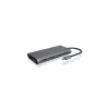 ICY BOX IB-DK4050-CPD johdollinen USB 3.2 Gen 1 (3.1 Gen 1) Type-C antrasiitti