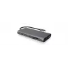 ICY BOX IB-DK4050-CPD johdollinen USB 3.2 Gen 1 (3.1 Gen 1) Type-C antrasiitti
