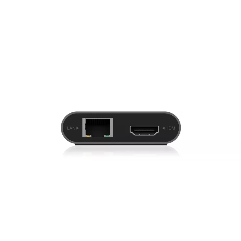 ICY BOX IB-DK4050-CPD johdollinen USB 3.2 Gen 1 (3.1 Gen 1) Type-C antrasiitti