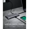ICY BOX IB-DK4050-CPD johdollinen USB 3.2 Gen 1 (3.1 Gen 1) Type-C antrasiitti